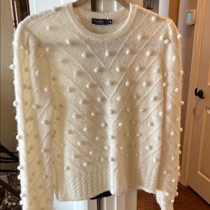 Vineyard Vines Cream Textured Crew Neck Sweater